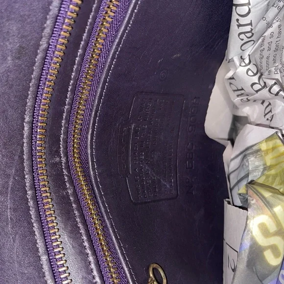 Vintage Coach Tribeca bag // eggplant purple // RARE - Picture 6 of 9